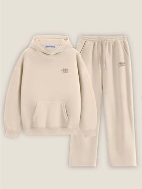Aelfric Eden Beige Loungewear Hoodie & Sweatpants Set